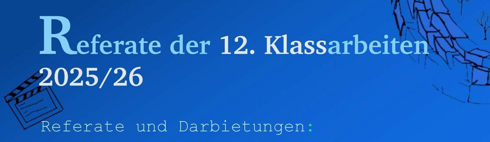 Referate und Darbietungen der 12. Klassarbeiten am Samstag